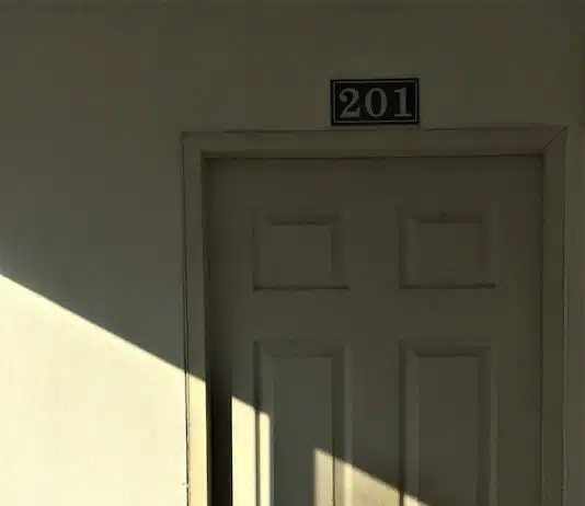 white wooden 6-panel door