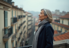 Marseille : pourquoi les habitants partent-ils ? Femme d'âge moyen regardant la ville depuis un balcon