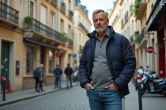 Homme d'âge moyen dans une rue du 9e arrondissement de Mille