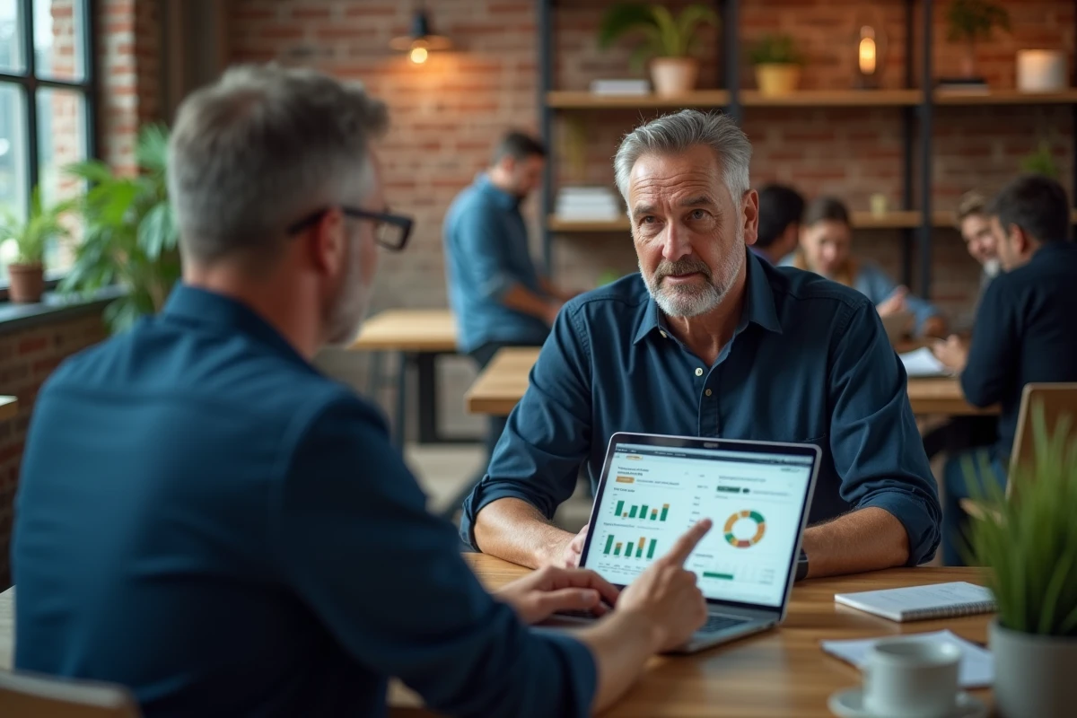 Investisseur immobilier consultant un conseiller sur le rendement locatif d'un T1 bis en 2026