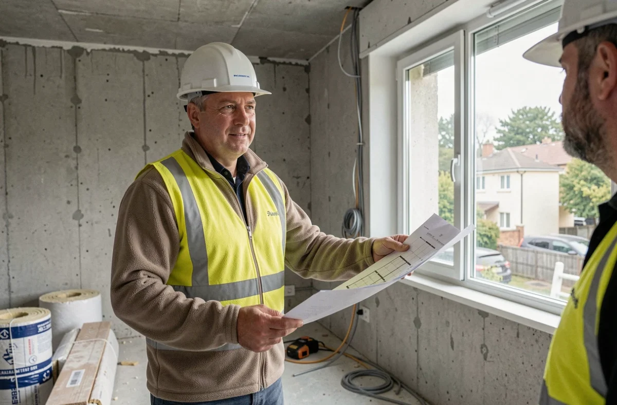 Chef de projet supervisant une rénovation globale dans un appartement à Aulnay-sous-Bois